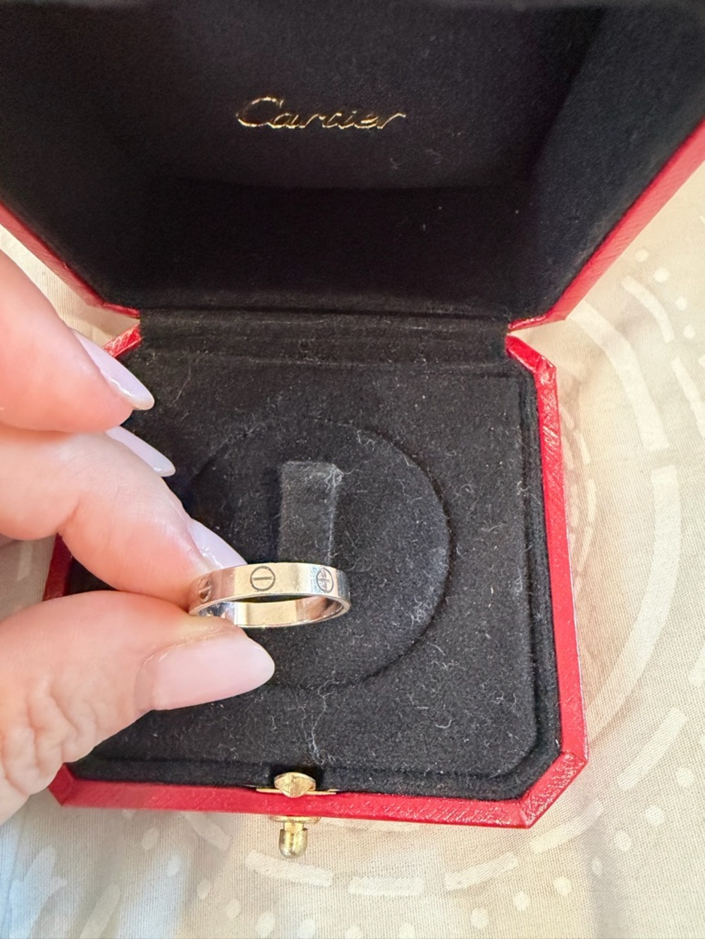 Cartier Love Ring with Screw Motif
